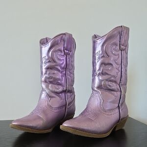 Tucker + Tate Metallic Purple Heeled Boots,  Size 11